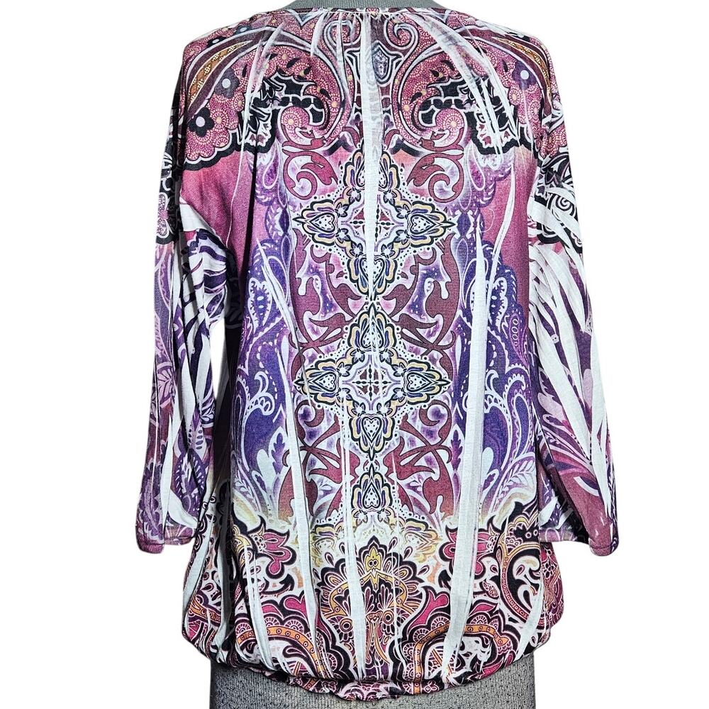 Multi Color Embellished Blouse Size Large - Picture 2 of 4